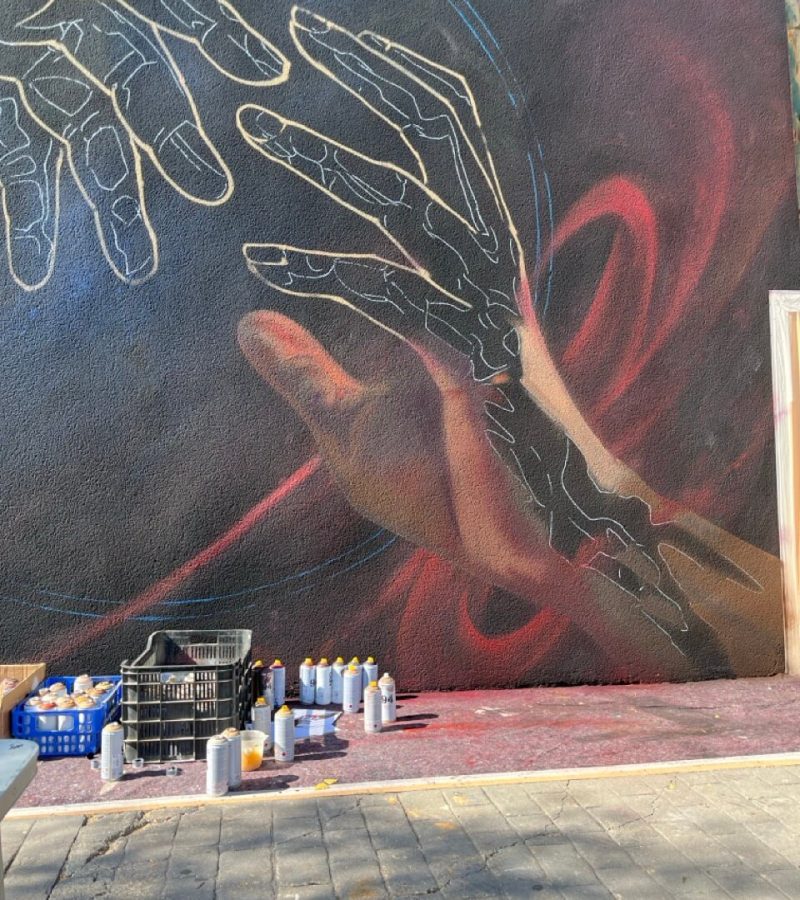 Mural de graffiti por la dana en Chiva