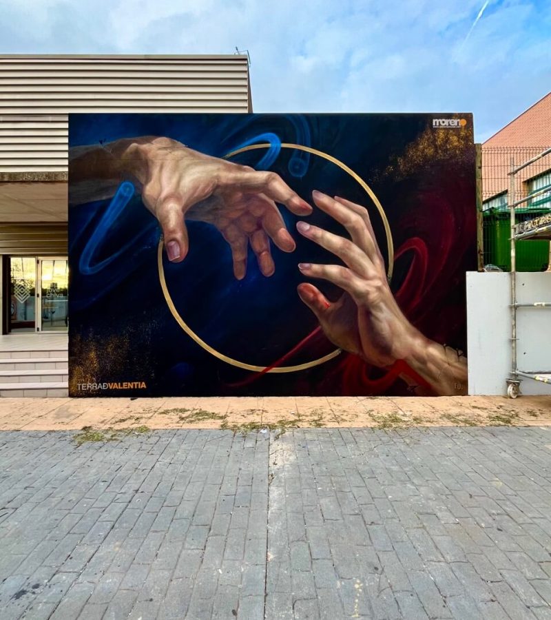 Mural de graffiti por la dana en Chiva