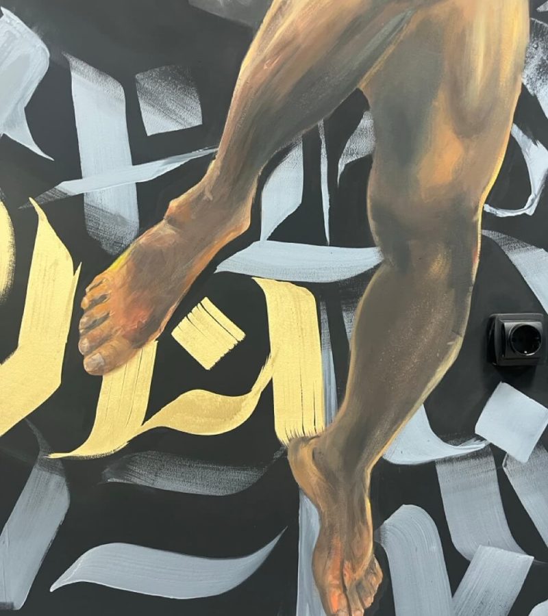 Mural de graffiti en estudio de tatuajes de Valencia