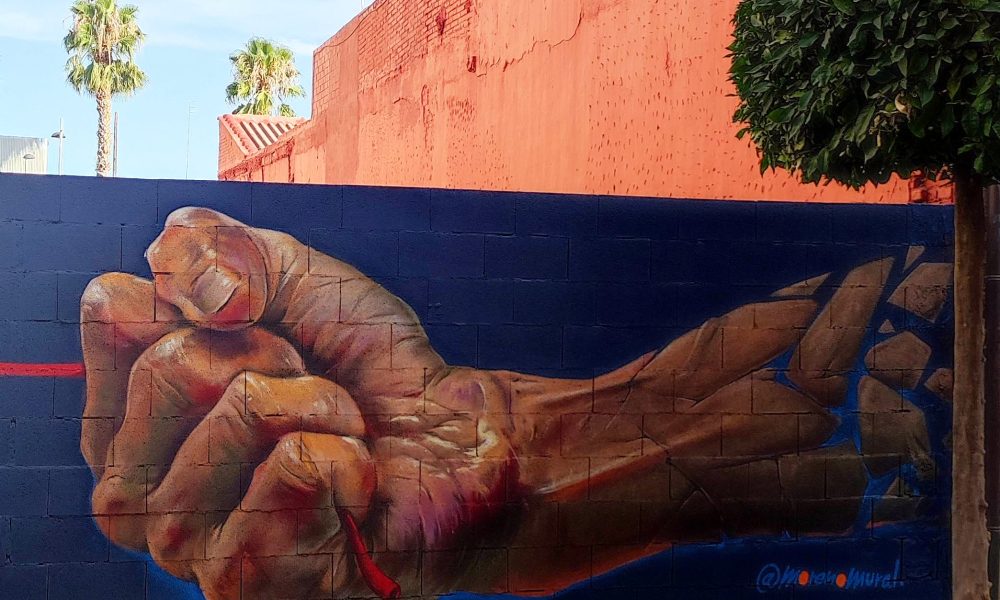 Mano graffiti, mural