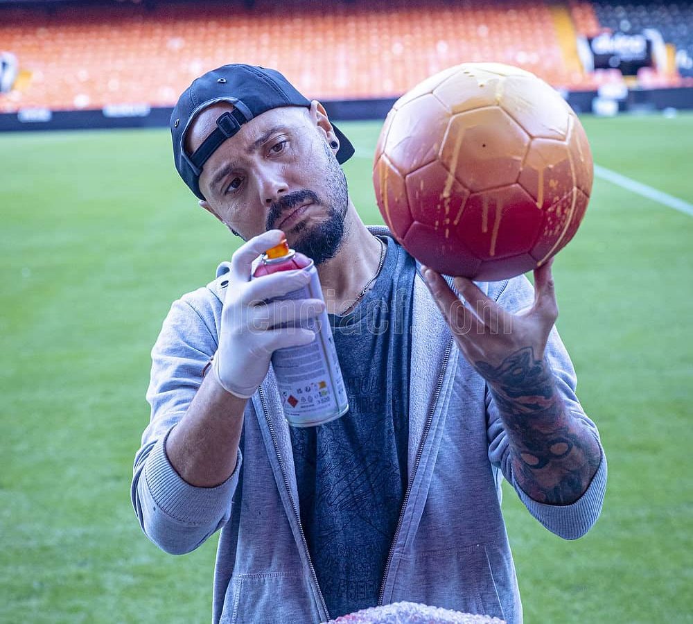 Moreno Mural evento Valencia CF