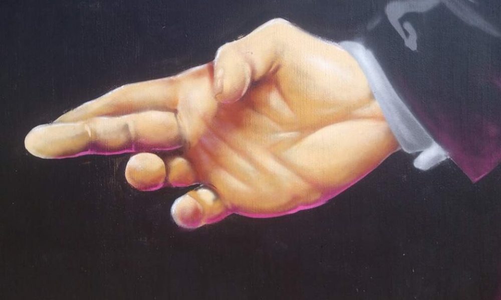 Mural, protesta políticos